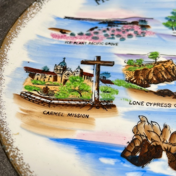 Vintage EFCCO Ceramic Monterey CA Collector Plate Made Japan - Picture 4 of 8